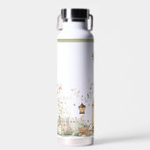 Bouteille d'eau à monogramme de jardin floral (Avant)