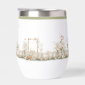 Bouteille d'eau à monogramme de jardin floral (Droite)
