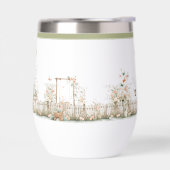 Bouteille d'eau à monogramme de jardin floral (Gauche)