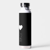 Bouteille d'eau à monogramme en forme de cœur avec (Gauche)