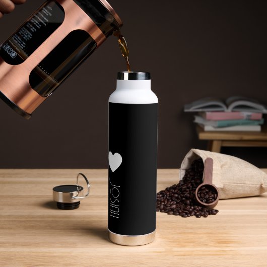 Bouteille d'eau à monogramme en forme de cœur avec (Gym)