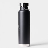 Bouteille d'eau à monogramme noir | Flasque isolé (Gauche)