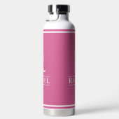 Bouteille d'eau à monogramme rose (Droite)