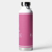 Bouteille d'eau à monogramme rose (Droite)
