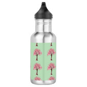 Bouteille d'eau à motif d'arbres roses (Droite)