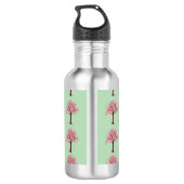 Bouteille d'eau à motif d'arbres roses (Dos)