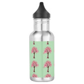 Bouteille d'eau à motif d'arbres roses (Gauche)