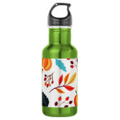 Bouteille d'eau à motif d'automne (Devant)