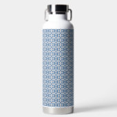 Bouteille d'eau à motif de cercle bleu (Avant)