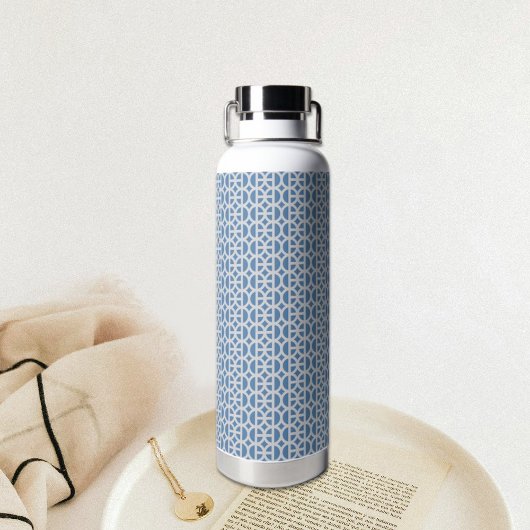 Bouteille d'eau à motif de cercle bleu