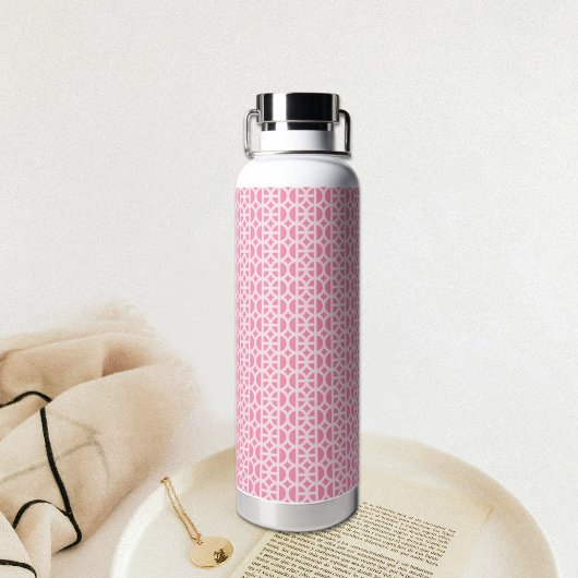 Bouteille d'eau à motif de cercle rose