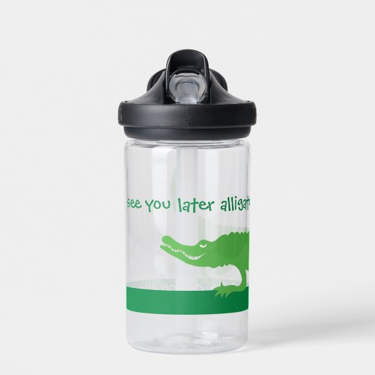 Bouteille D'eau À plus tard Alligator Vert (Avant)