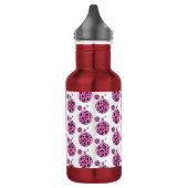 Bouteille d'eau à pois léopard rose chaud noir (Gauche)
