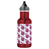 Bouteille d'eau à pois léopard rose chaud noir (Droite)