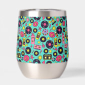 Bouteille d'eau à thème Pop Paruline isolée (Arrière)