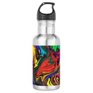 Bouteille D'eau Abstrait Coloré Twirly / Poussé /