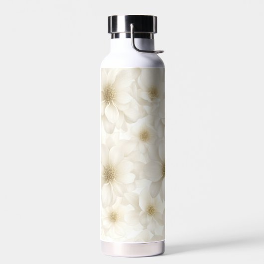 Bouteille D'eau Abstrait floral d'ivoire doux (Gauche)
