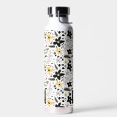 Bouteille D'eau Abstrait Gris jaune noir gris sans joint motif flo (Gauche)