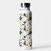 Bouteille D'eau Abstrait Gris jaune noir gris sans joint motif flo (Plage)