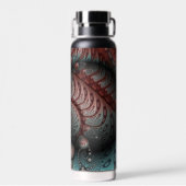 Bouteille D'eau Abstrait Imaginaire dynamique Fractal Art Brown Bl (Arrière)