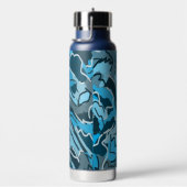 Bouteille D'eau Abstrait marbré bleu Icy (Évier)