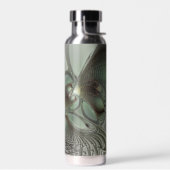 Bouteille D'eau Abstrait Olive Sage Green Grey Fractal Art Imagina (Gauche)