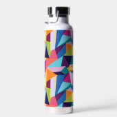 Bouteille d'eau Abstraite colorée avec nom (Plage)