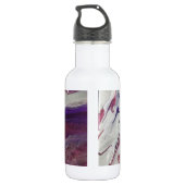 Bouteille d'eau Abstraite rose pourpre (Dos)