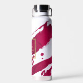 Bouteille D'eau Abstraite rubis rouge brosse (Arrière)