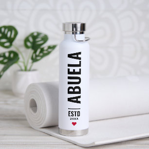 Bouteille D'eau Abuela Grandma Espagnol Date personnalisée Simpl