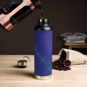 Bouteille D'eau Acceptation Médaillons de violet violet bleu Ind
