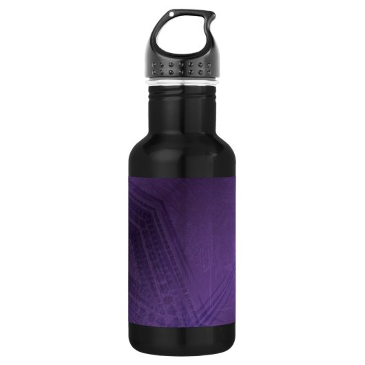 Bouteille D'eau Acceptation | Motif Boho violet écectique (Devant)
