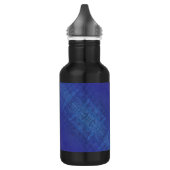 Bouteille D'eau Acceptation | Motif de Blue Indigo Violet Shibori (Gauche)