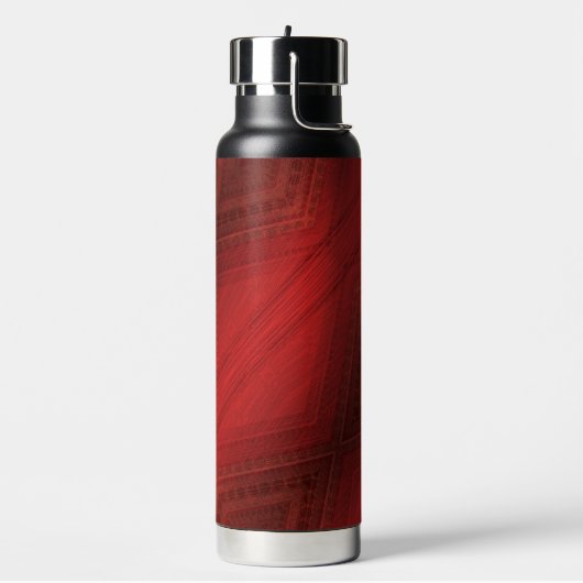 Bouteille D'eau Acceptation | Motif de Boho Eclectique Rouge (Gym)