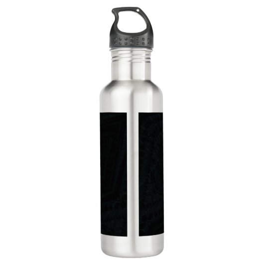 Bouteille D'eau Acceptation | Texture géométrique foncée (Dos)