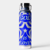 Bouteille D'eau Achempong God Is Love Star Blue & Grey Stainless (Arrière)