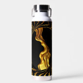Bouteille D'eau Achempong Opulent Swirl Liquid Gold Black Monochro (Avant)