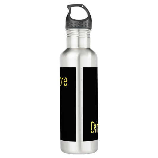 Bouteille D'eau Acier inoxydable Boire plus de texte (Dos)