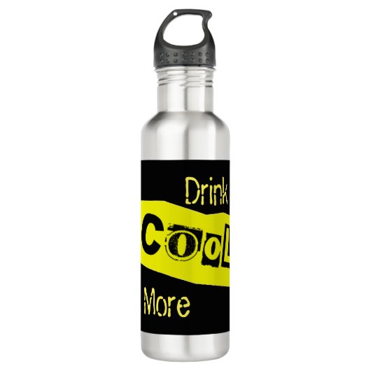 Bouteille D'eau Acier inoxydable Boire plus de texte (Devant)