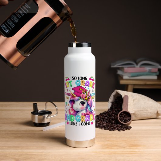Bouteille D'eau Adieu CE1 CE2 Me Voici (Café (pivotée))