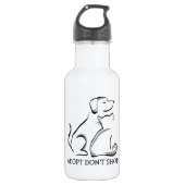 Bouteille D'eau Adoptez Ne pas Acheter Chat Chien Secourir Bouteil (Devant)