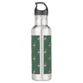 Bouteille D'eau Adorable Flamant rose rose avec chapeau de Père No (Dos)