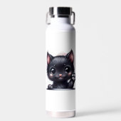 Bouteille D'eau Adorable Kawaii Chat noir (Avant)