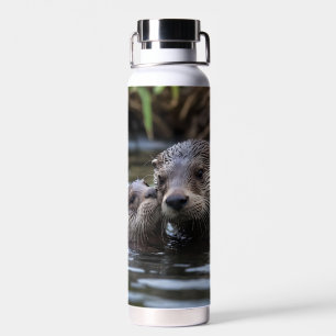 Bouteille D'eau **"Adrift in Love : Mummy and Baby Otter"**