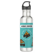 Bouteille D'eau Adventure Hiking Exploring Stickers Water Bottle (Devant)