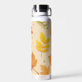 Bouteille D'eau "Aesthetic Autumn Leaves Pattern Water Bottle"  (Arrière)