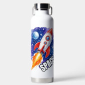 Bouteille D'eau Affiche d'aventure spatiale | L'aventure vous atte (Avant)