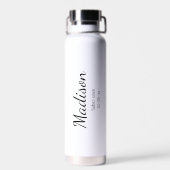 Bouteille D'eau Affirmation de sobriété Nom personnalisé et date d (Arrière)