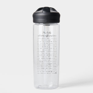 Bouteille D'eau Affirmation quotidienne de sobriété Nom personnali