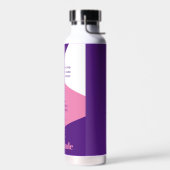 Bouteille D'eau Affirmations Gras Coeur Violet Rose Gratitude (Gauche)